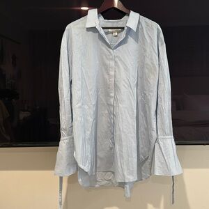 Something Navy x Nordstrom 1st Collab blue/white stipe Button Down - Never Worn
